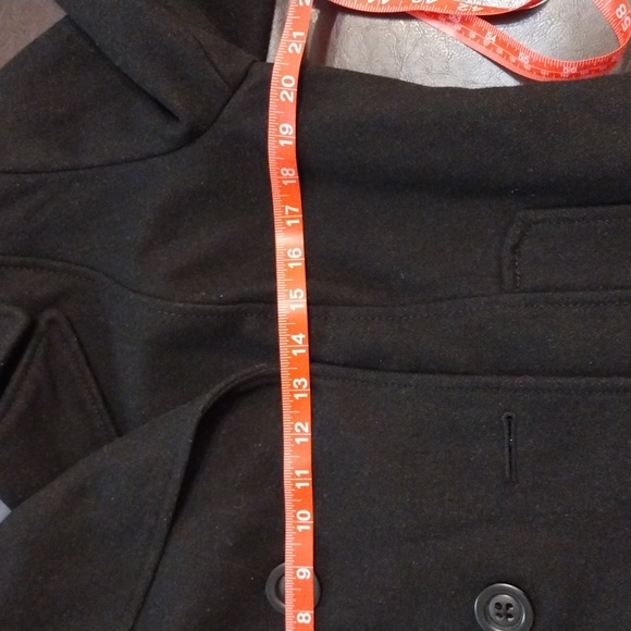 🤎EUC Old Navy Black 40% Wool Peacoat - Picture 10 of 11